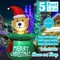 5 Feet Christmas Inflatable Bear with Santa's Bag Lighted Blow Up Christmas Yard Decoration with Built in Fan and Anchor Ropes (Bear with Gift Bag)